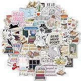Joyppy 50 PCS Book Stickers for Kindle, Bookish Reading Kindle Stickers Pack for Books, Water Bottles, Laptops, Book Lover Sticker Accessories Gifts for Kids Teens Adults