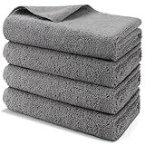 HOMEXCEL Professional Large Microfiber Car Drying Towels 2 Pack, Lint Free, Scratch Free, Highly Absorbent Drying Towel for Cars, SUVs, RVs, Trucks, and Boats,31" x 24",Grey