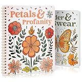 Beautiful Coloring Book Set of 2 for Adult Relaxation with Floral Designs