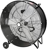 BILT HARD 13000 CFM 30" High Velocity Drum Fan, 2-Speed Heavy Duty Industrial Shop Fan for Commercial, Garage, Warehouse, Workshop, Factory and Basement- UL Listed