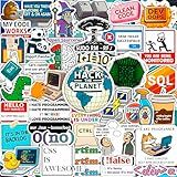 100Pcs Programming Stickers for Laptop, Water Bottles - Coding, Developer, Geeky Stickers Vinyl - Gifts for Computer Programmers, for Coders - Programming Party Supplies
