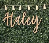 Personalized Wood Sign, Laser Cut Birch Plywood, Select Favorite Font, Size and up to 3 Lines per Size, Live Preview