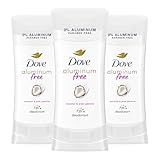 Dove Aluminum Free Deodorant for Women 3 Count Coconut and Pink Jasmine 72 hour odor protection 2.6 oz