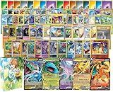 Pokemon: 100 Assorted Card Bundle - with Foils and 5 Ultra Rare (V, GX, EX) Variety - Official Pokemon TCG Deck Box Included
