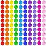 Toulite 100 Pcs Juggling Scarves Bulk Dance Scarves Play Silk Scarf 24'' Colorful Scarf Musical Magic Performance Accessories