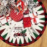 Christmas Tree Skirt Red Buffalo Plaid Xmas Tree Skirts Mat 48 Inches