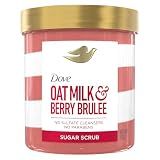 Dove Sugar Body Scrub Oat Milk & Berry Brulee For Exfoliated & 15 oz