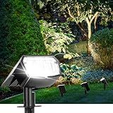 AUDERWIN Solar Spot Lights Outdoor Waterproof, 4 Packs, Cool White