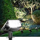 AUDERWIN Solar Spot Lights Outdoor Waterproof, 4 Packs, Cool White