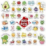 Wakawaga 800pcsTeacher Classroom Motivational Stickers for Kids Students