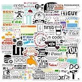 50PCS Programming Stickers Pack, Computer Programming Language Stickers Gifts for Developers Programmers Hackers Engineers,Cool Developer Sticker for Laptop Water Bottles
