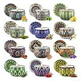 Scented Candles Gift Set,12 Pack Candles for Home Scented, 300 Hour Long-Lasting Soy Wax Aromatherapy Candle Set, Spring Home Refresh & Housewarming Gifts for Women