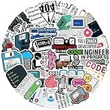 Programming Stickers,Gift for Developers Programmers Hackers Engineers,50Pcs Program Stickers for Laptop Computer Water Bottles Luggage Vinyl Waterproof Decals