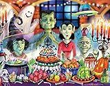 Monster Banquet Countdown to Halloween Calendar by Vermont Christmas Company - 11"x14" - Open a Window Each Day in October to Find a Fun Halloween Picture