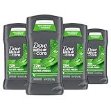 Dove Men+Care Antiperspirant Deodorant Stick for Men 4 Count Extra Fresh with 72-hour Sweat & Odor Protection with 1/4 Moisturizing Cream & Long-lasting Citrus scent 2.7 oz
