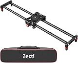 Zecti Camera Slider 24"/60 cm Adjustable Carbon Fiber Camera Dolly Track Slider Video Stabilizer Rail for Camera DSLR Video Movie Photography Camcorder Stabili & Phone, Black