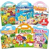 Walenced Reusable Sticker Book for Toddlers, Stickers for Kids, Toddler Craft Activities, Toddler Travel Toys Ages 3 and Up Boy Girl Easter Basket Stuffers Birthday Gifts