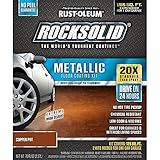 Rust-Oleum 286894 Rocksolid Metallic Garage Floor Coating, 2.18 Quarts (Pack of 1), Copper Pot, 70 Fl. Oz