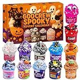 Slime Advent Calendar 2025, 24 Days of Spooky Countdown Calendar, Halloween and Christmas Gift for Kids Teens Girls and Boys
