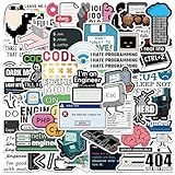Programming Stickers for Developers Hackers Engineers Programmers, Asverbet Program Stickers for Laptop Computer Water Bottles Luggage, Waterproof Vinyl Funny Decals(50PCS)