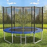 AOTOB 8 FT Trampoline Safety Enclosure Net Combo Bounce Jump for Kids Outdoor with Spring Pad Jump Mat & Ladder