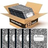 Rosmonde 12 Pack Composition Notebook Wide Ruled Bulk, Bulk School Notebook