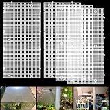 Adjustable Aquarium Fish Tank Divider Filter Bottom DIY Plastic Grid Fish Tank Isolation Board Plastic Egg Crate Tray(White, 4pcs 11.8X5.9 Inch with 0.15 Inch Hole)