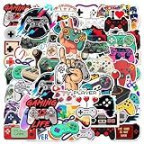 50 PCS Video Game Stickers Bulk Pack - Waterproof Vinyl Decals for Water Bottles, Laptops, Tech Devices & Skateboards | Aesthetic Gaming Sticker for Teens, Adults | Cool Gamer Gift Party Supplies
