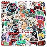 50 PCS Video Game Stickers Bulk Pack - Waterproof Vinyl Decals for Water Bottles, Laptops, Tech Devices & Skateboards | Aesthetic Gaming Sticker for Teens, Adults | Cool Gamer Gift Party Supplies
