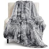 Bedsure GentleSoft Fluffy Fuzzy Faux Fur Throw Blanket for Couch, Soft Sherpa Fleece Cozy Gifts for Women, Plush Bed Blanket Room Decor for Men, Thick Warm Minky Teen Gifts Winter Bedding