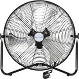 BILT HARD 4650 CFM 20" High Velocity Floor Fan, 3-Speed Heavy Duty Metal Fan with Wall-Mounting System, Industrial Shop Fan for Commercial, Garage, and Greenhouse