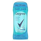 Degree Antiperspirant Deodorant Twin Pack Shower Clean 48-Hour Sweat and Odor Protection Antiperspirant for Women 2.6 oz