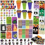 JOYIN 192PCS Halloween Stationery Set, Trick or Treat Gifts for Kids, 24 Pack Halloween Themed Stationery Set for Party Favors Carnival Game Prizes, Classroom School Party Supplies, Goodie Bag Fillers
