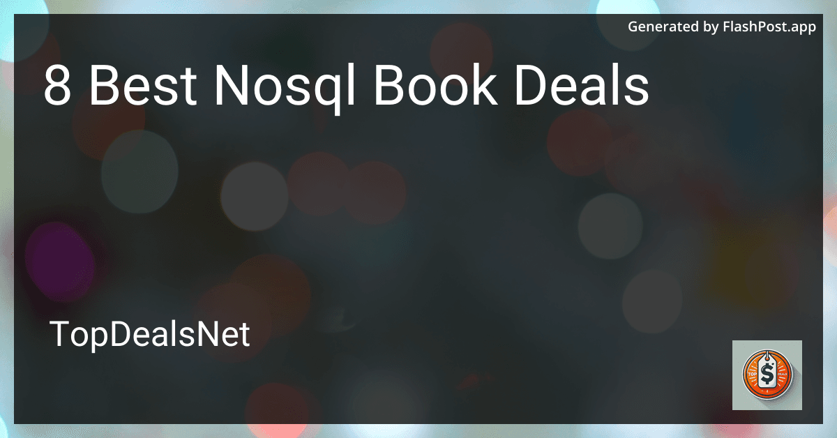 8 Best NoSQL Book Deals in 2025 image