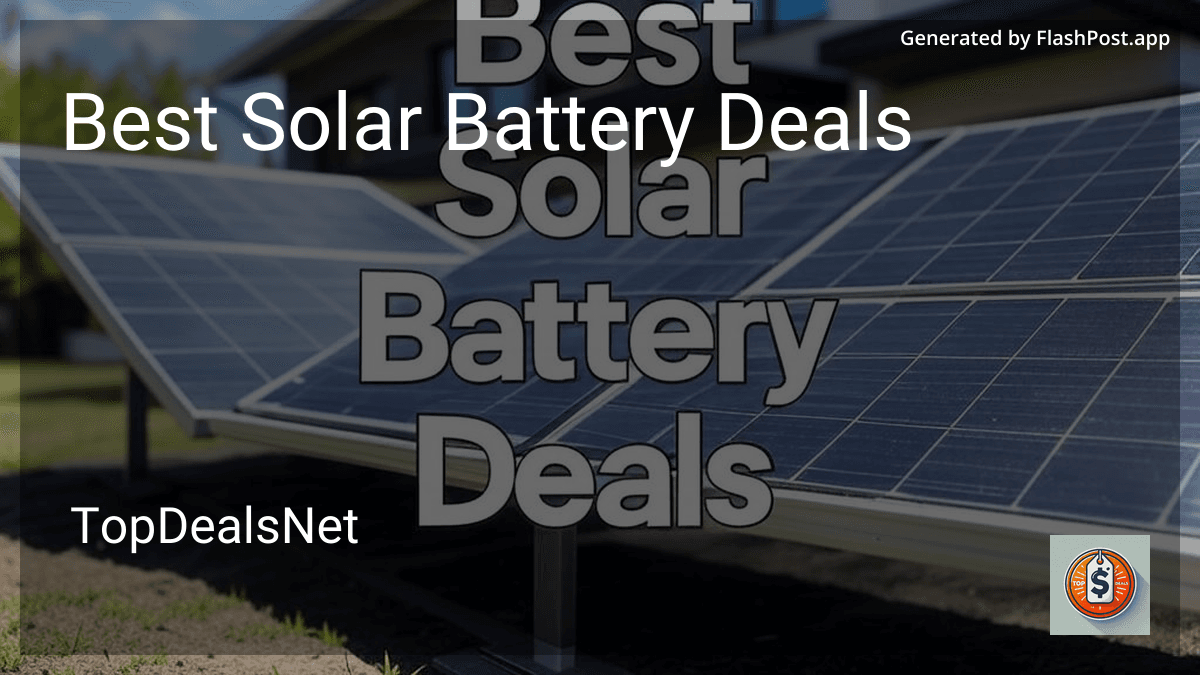 10 Best Solar Battery Deals in 2026