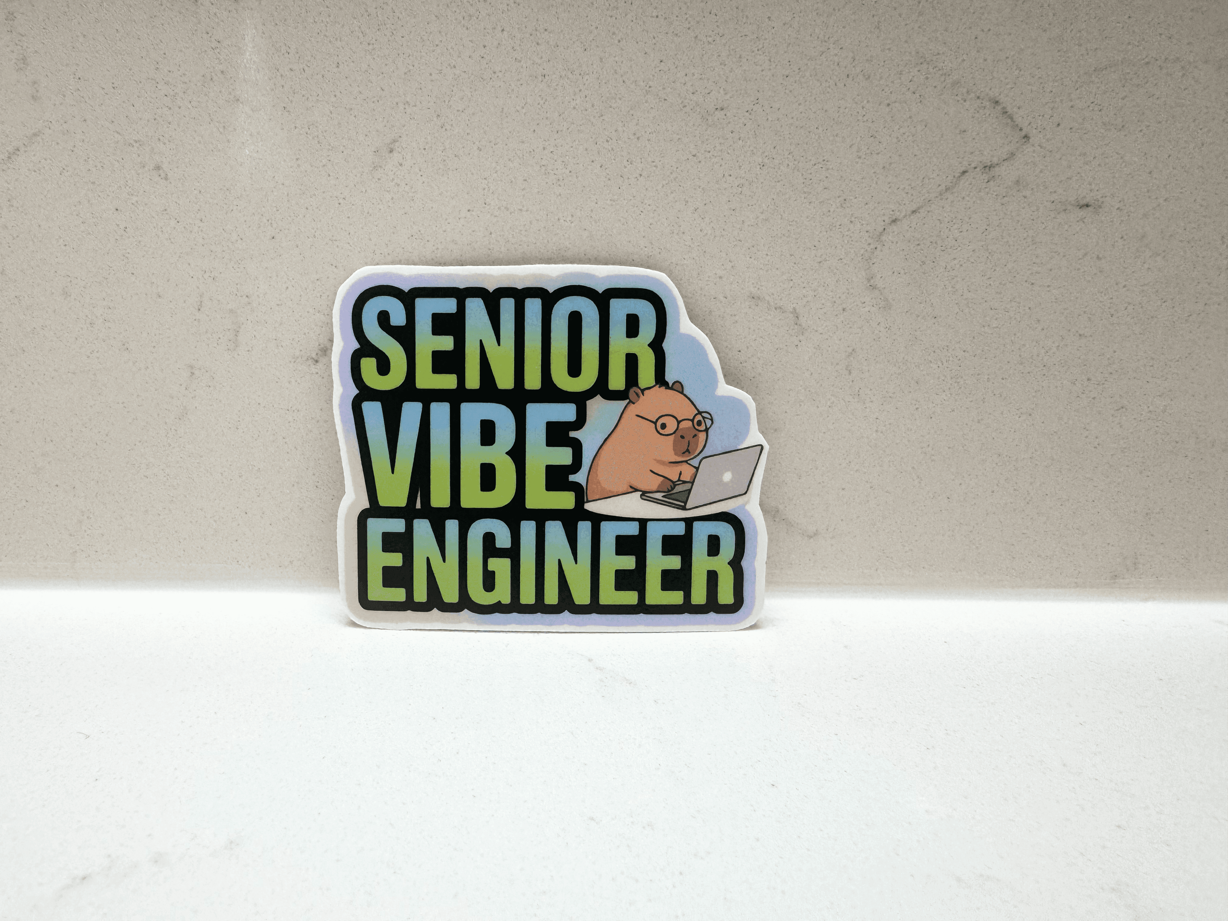 Senior Vibe Engineer Fun Laptop Sticker