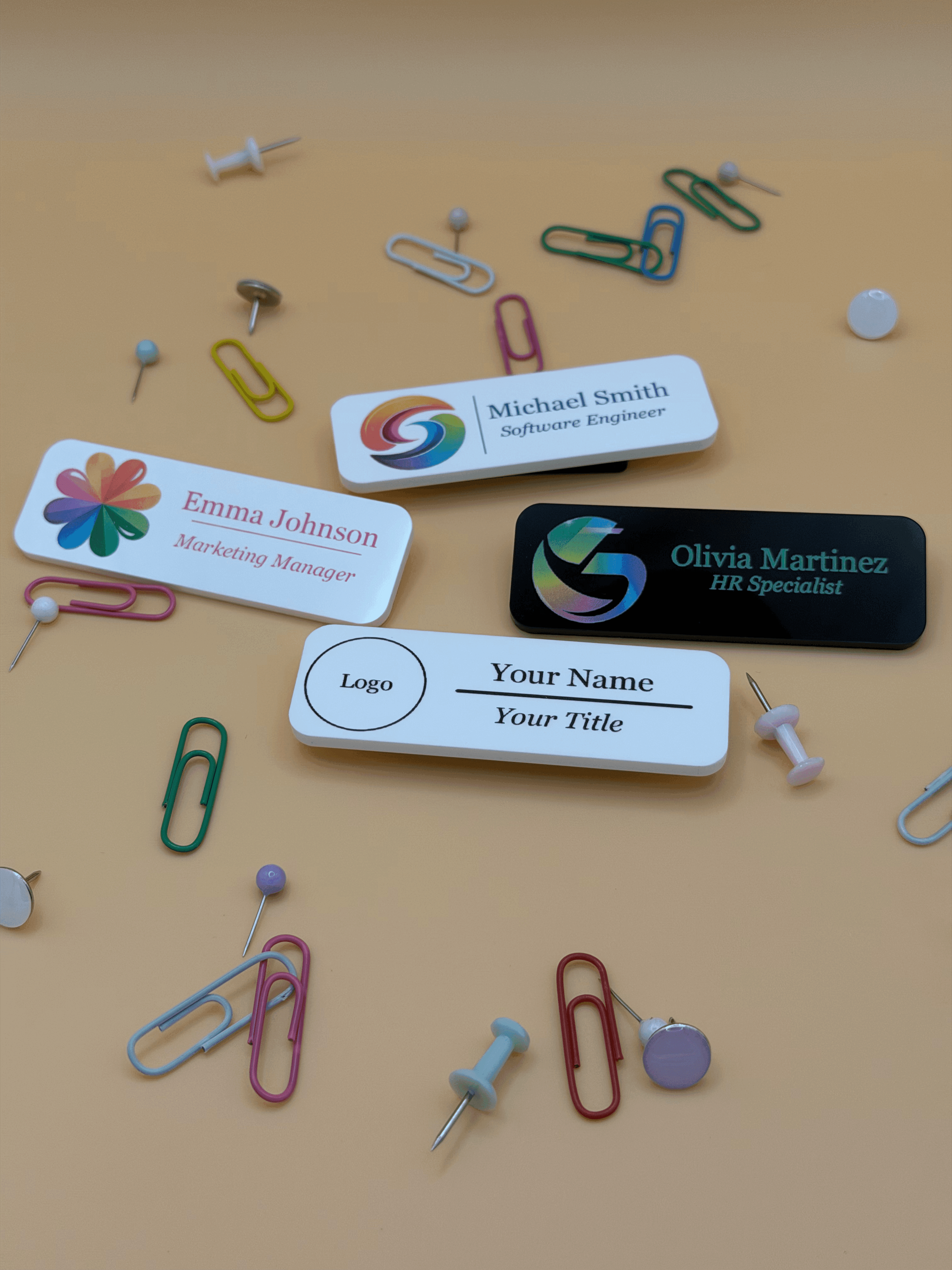 Personalized Acrylic Name Badge with Logo