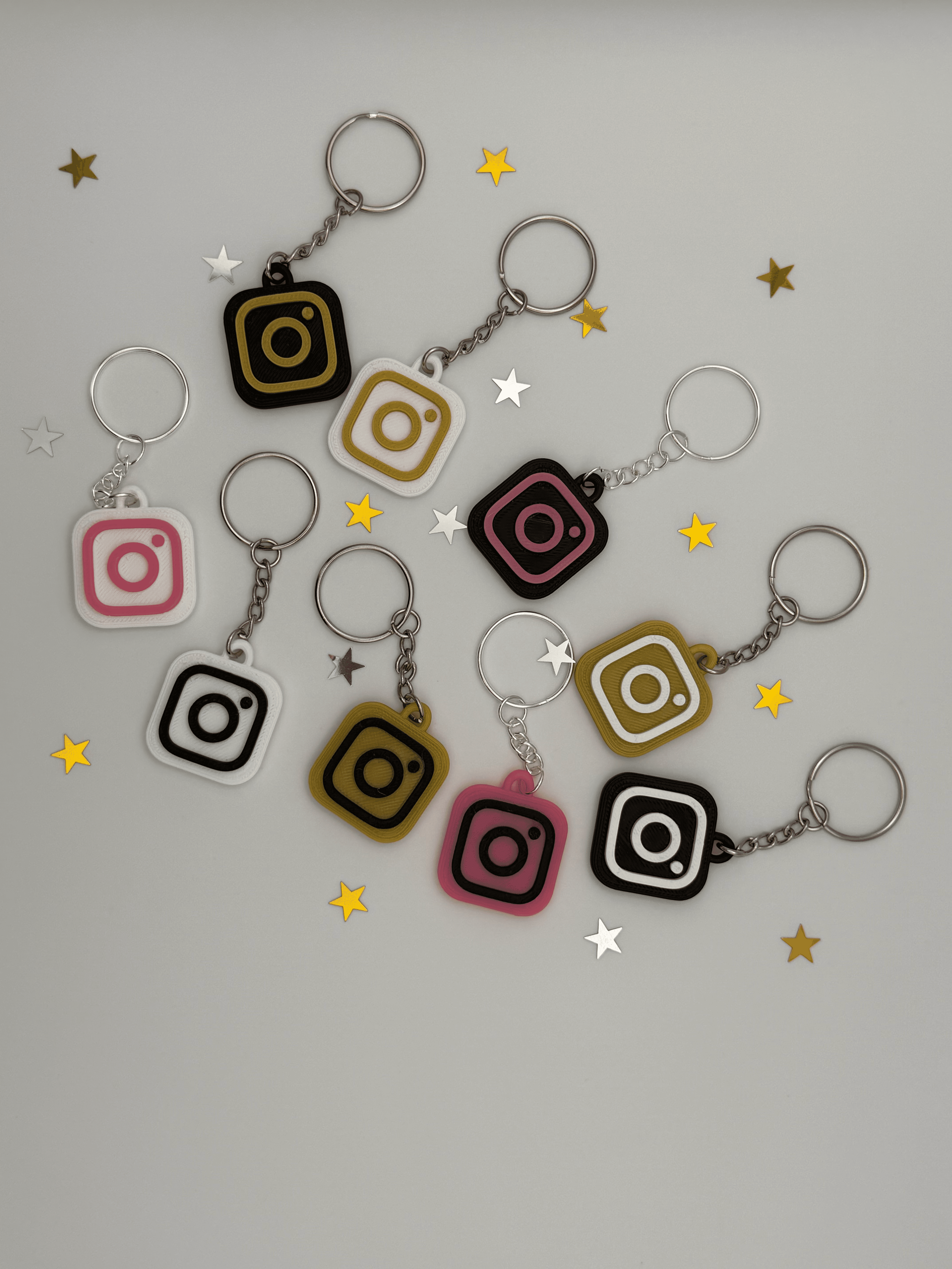 Custom Instagram NFC Keychain 3D Printed Tap to Share