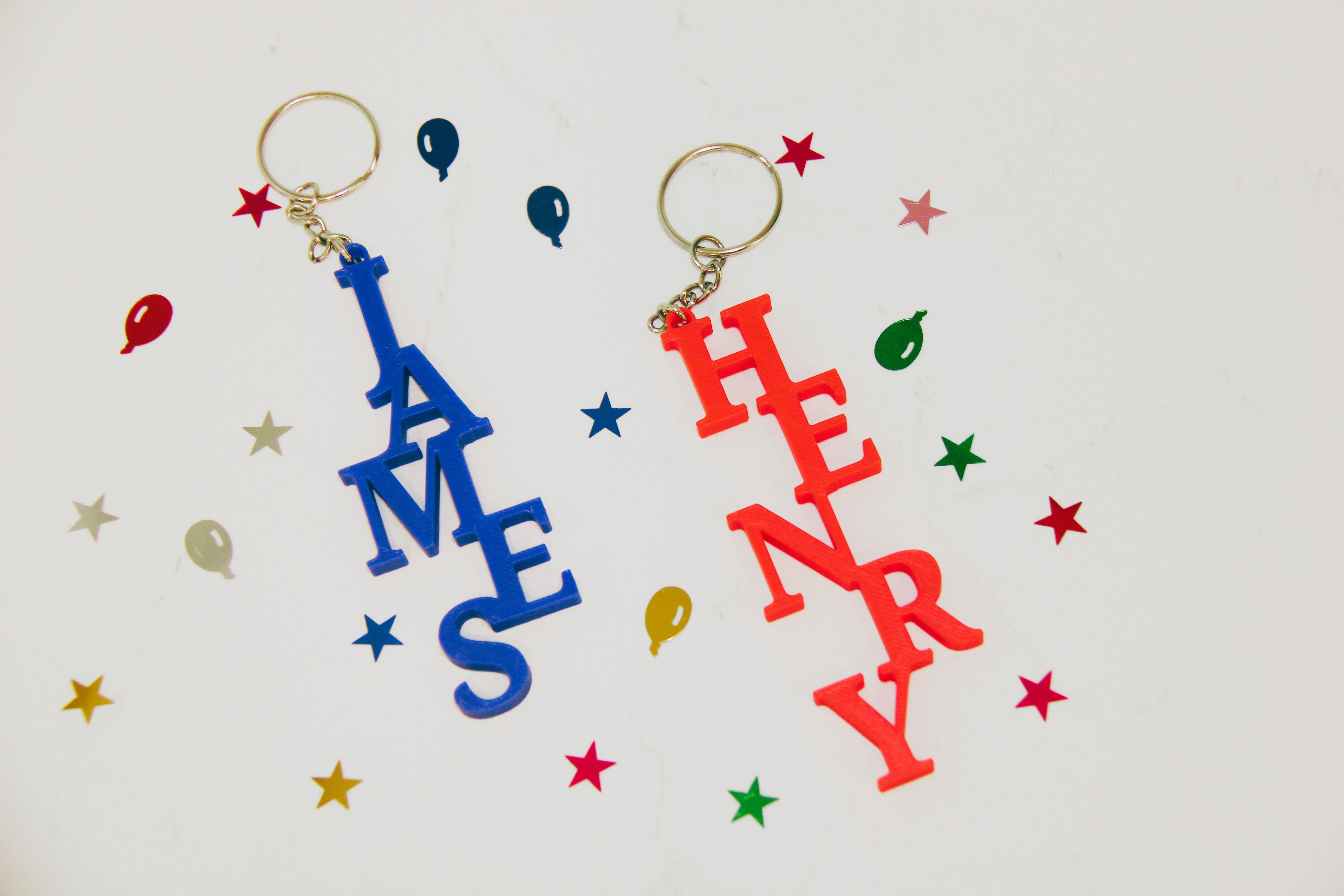 3D Printed Custom Backpack Name Tag & Keychain