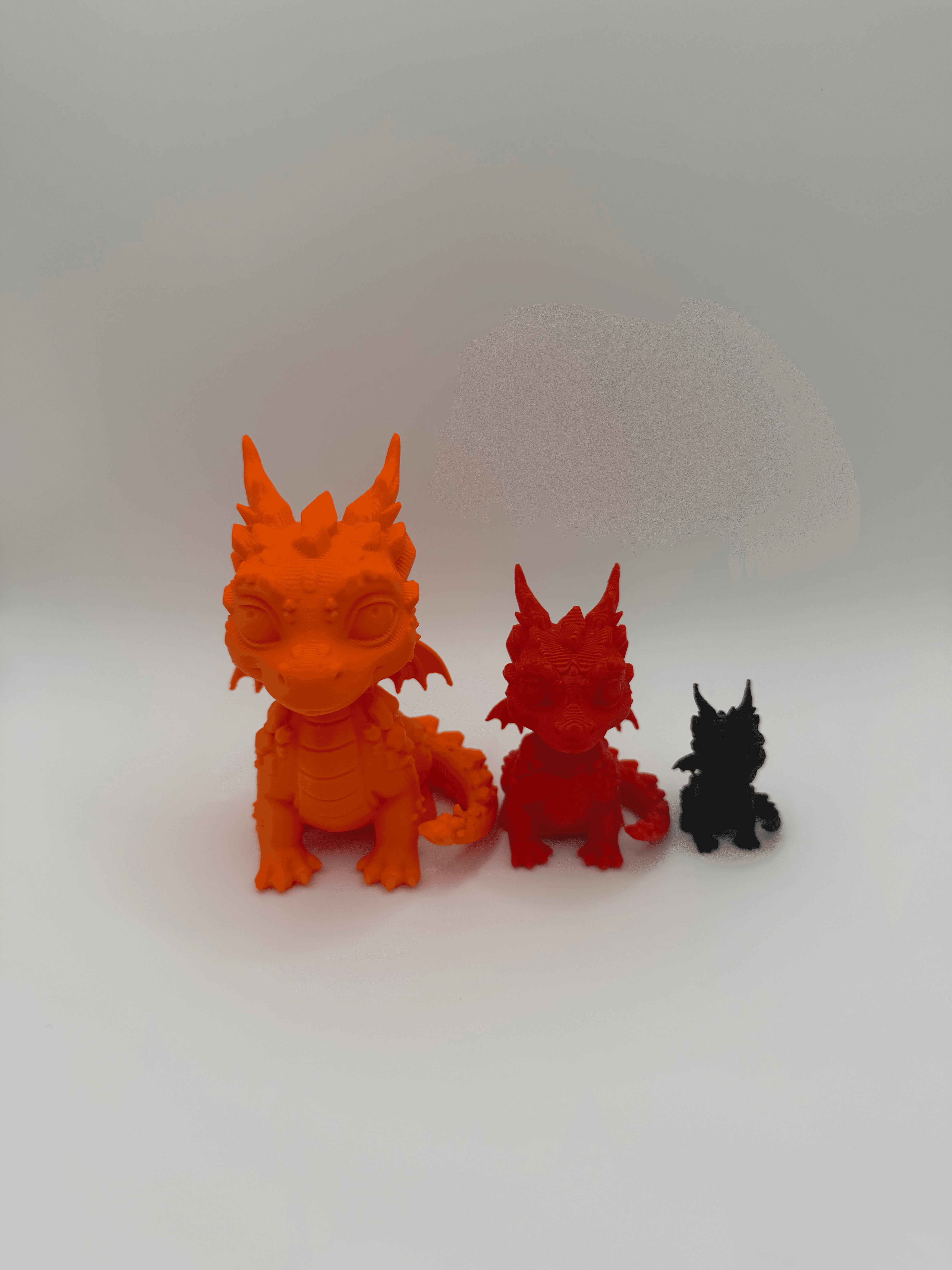 Cute Baby Dragon Figurine 3D Printed PLA Statue