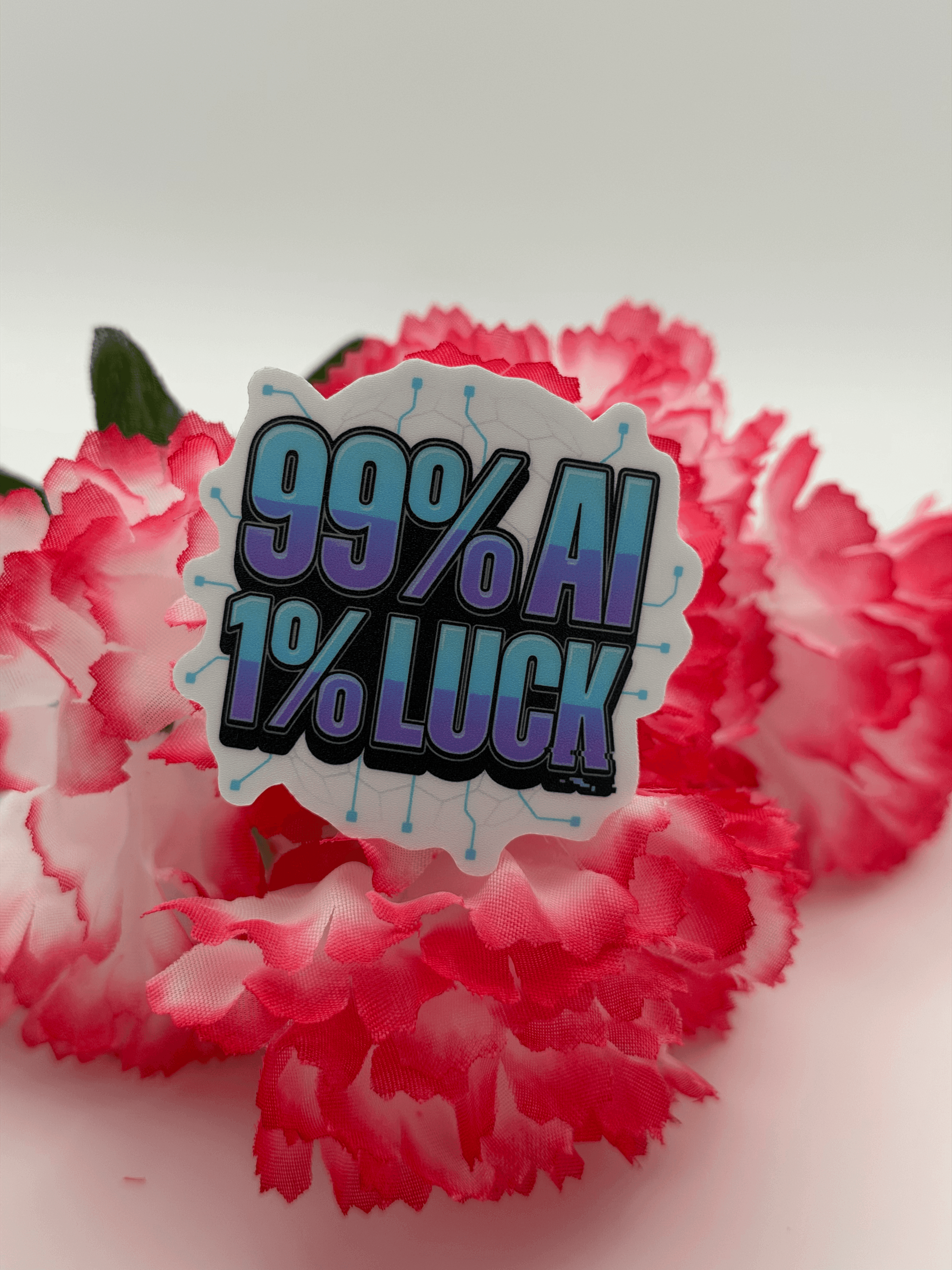 Funny AI Sticker – Artificial Intelligence Vinyl Die Cut Laptop Decal, Tech Humor Coder Gift Sticker