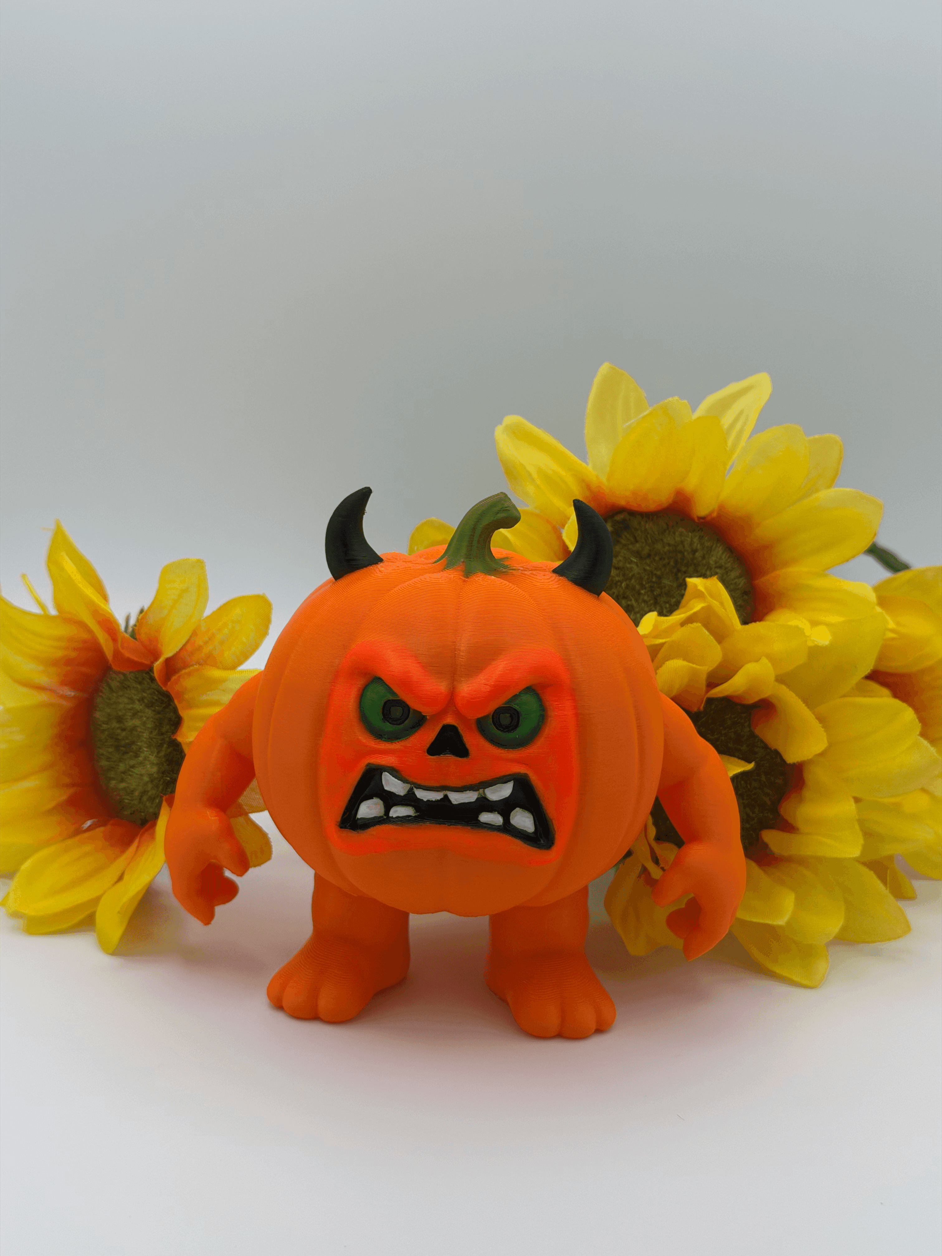 Pumpkin Monster Figurine Halloween 3D Printed Decor