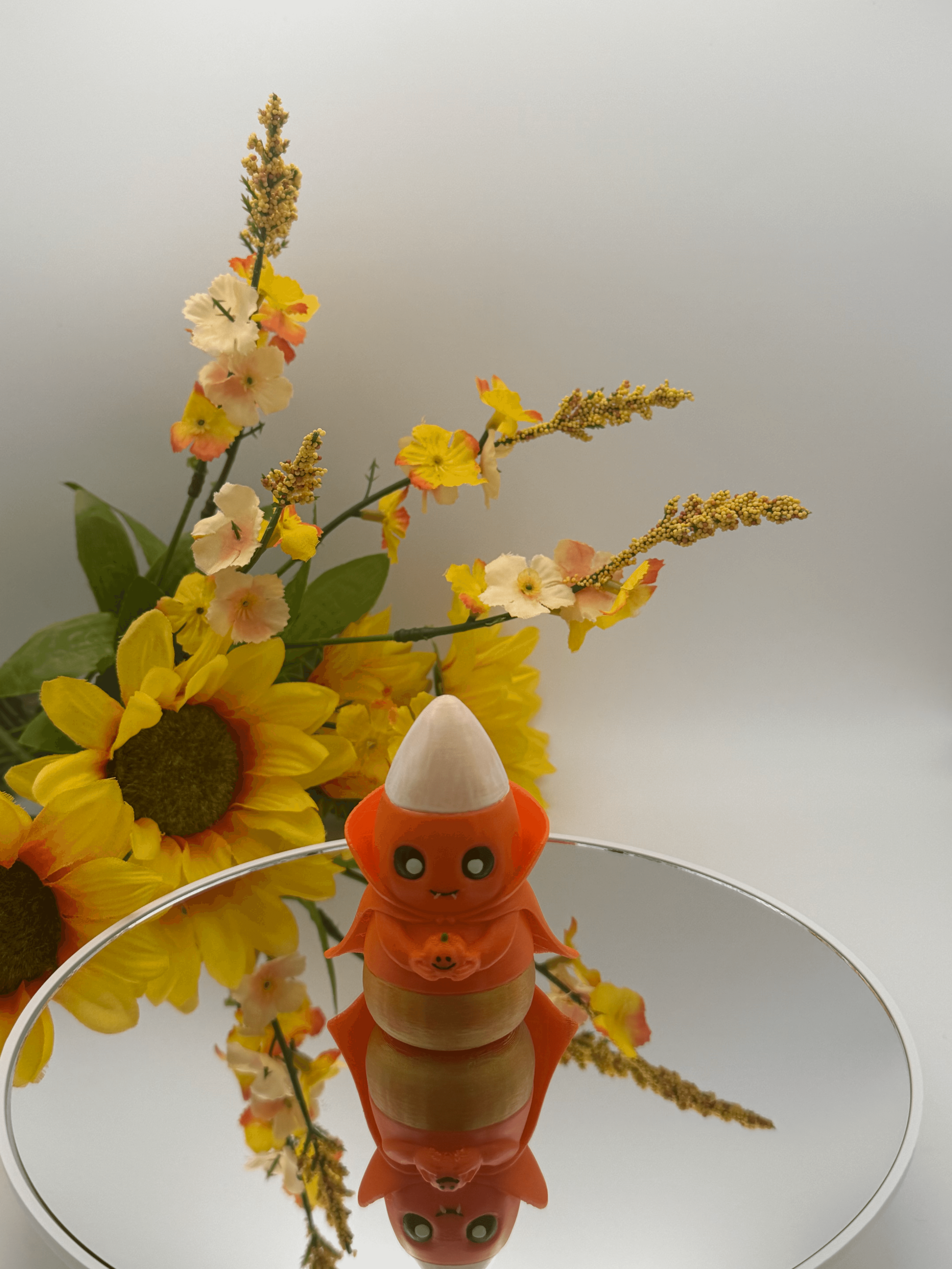 Candy Corn Vampire Figure – 3D Printed Halloween Decor
