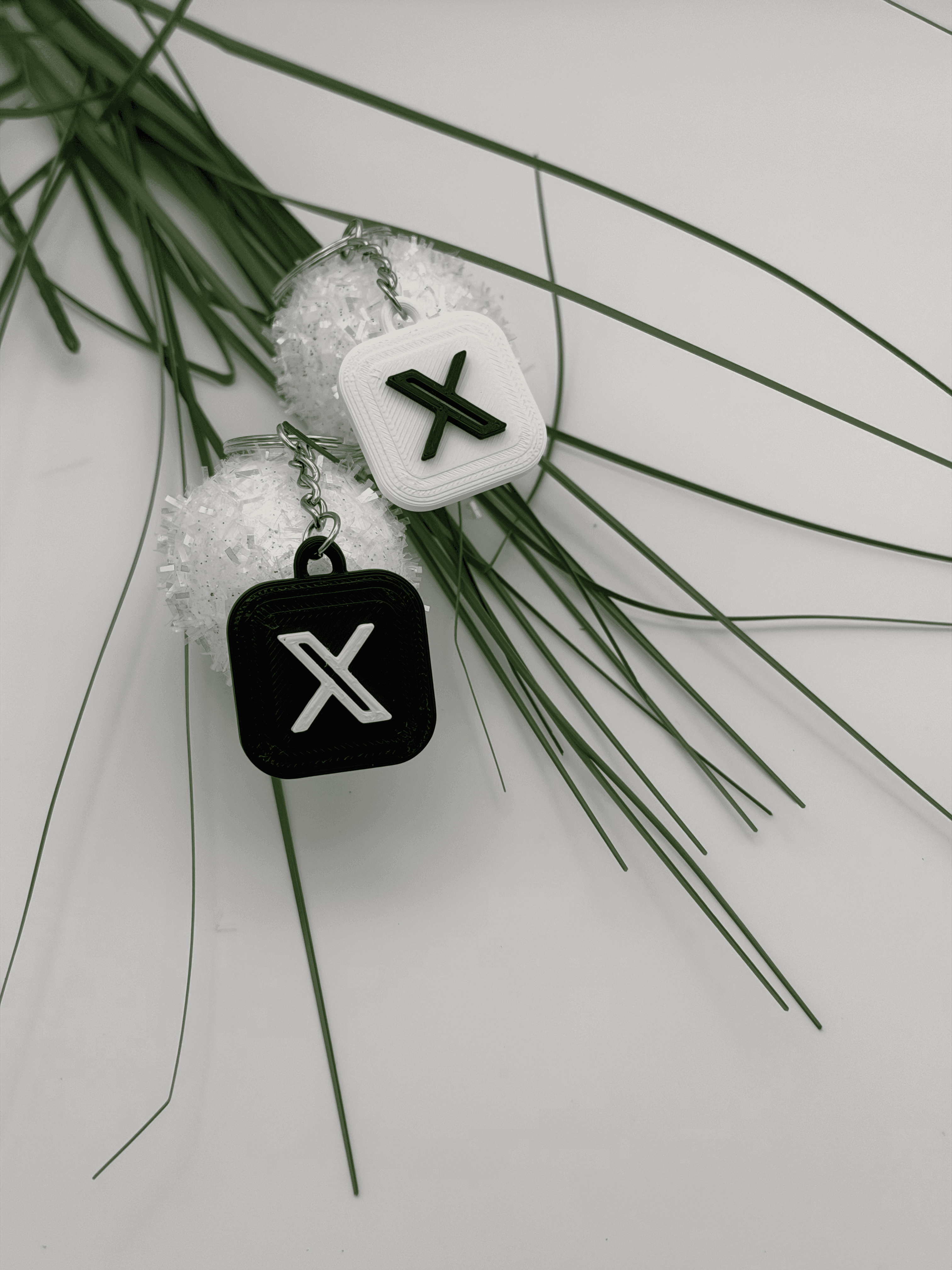 Custom X (Twitter) NFC Keychain 3D Printed