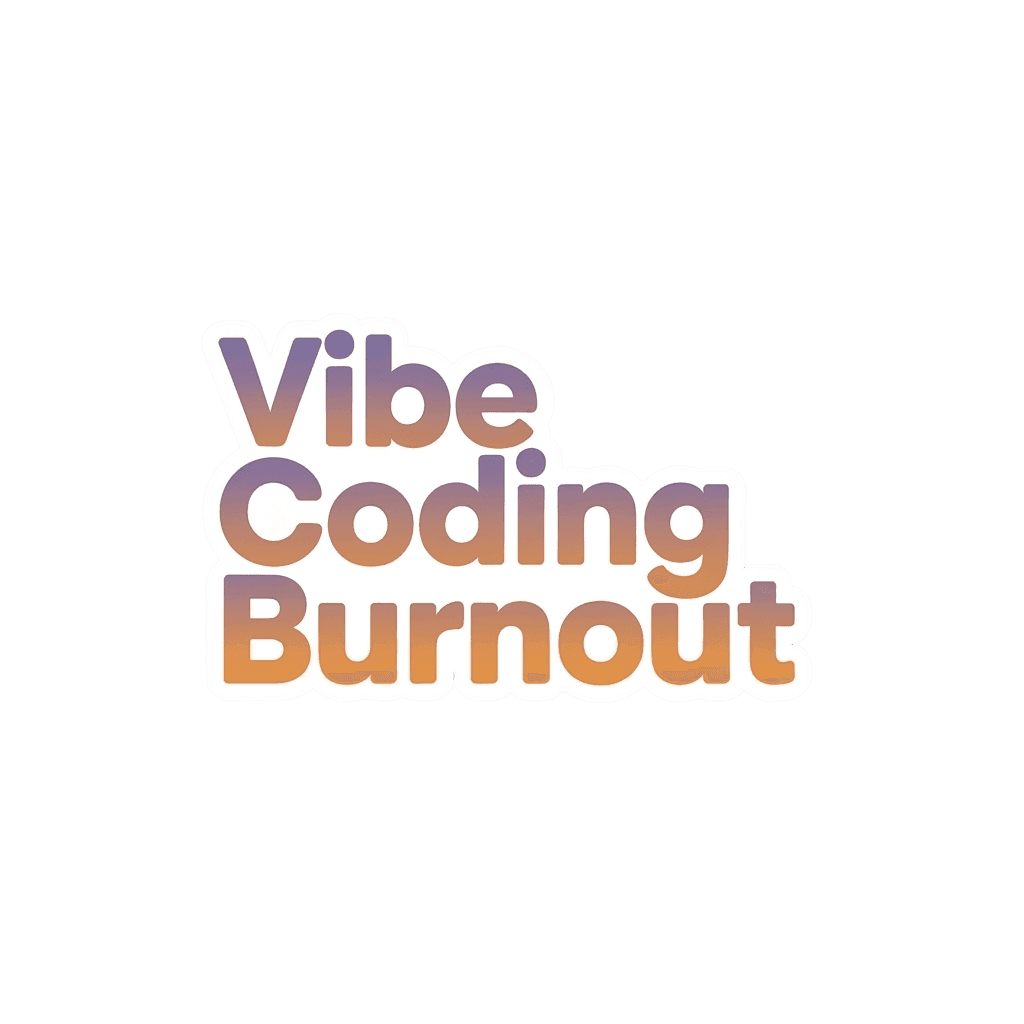 Vibe Coding Burnout Gradient Text Sticker