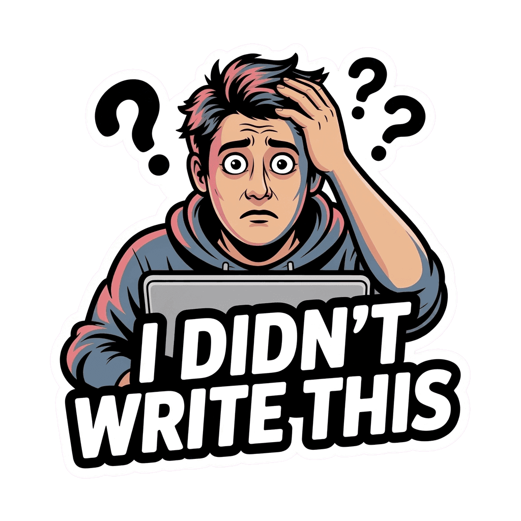 Funny Meme Laptop Sticker I Didn't Write This