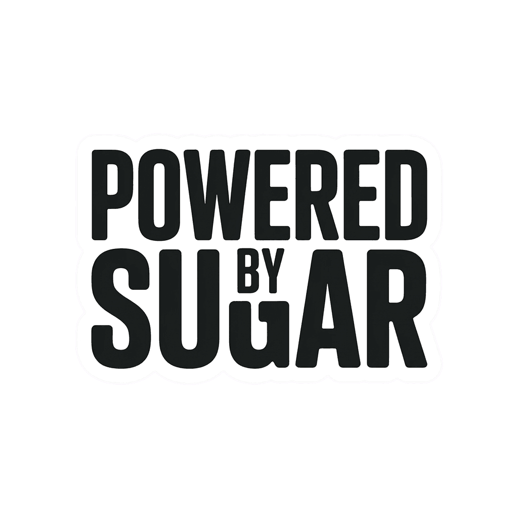 Powered by Sugar Motivational Vinyl Sticker