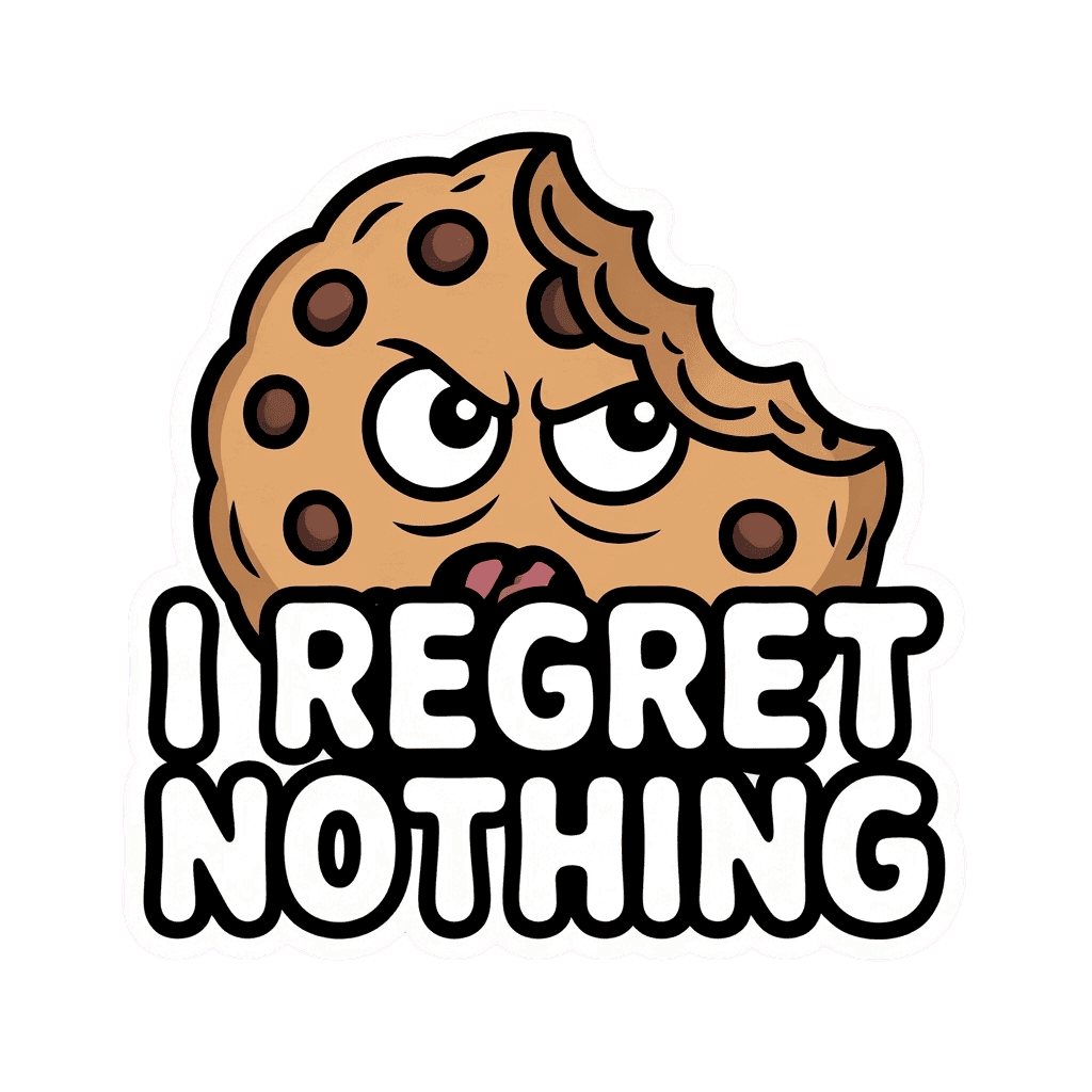 Funny Cookie with Attitude Vinyl Sticker