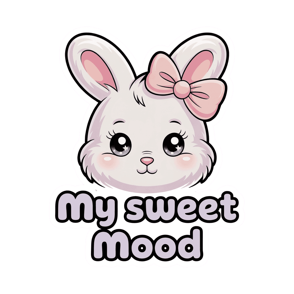 Cute Bunny My Sweet Mood Sticker
