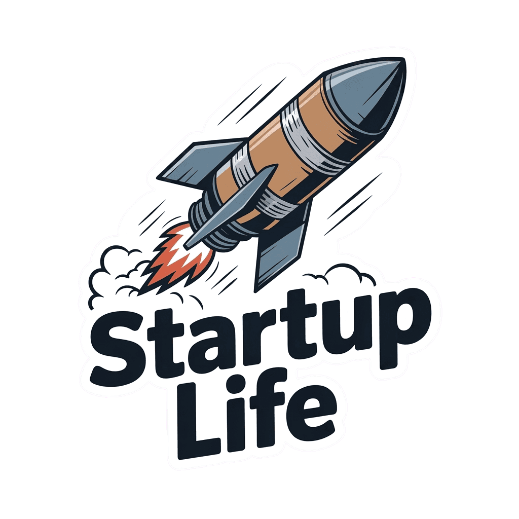 Startup Life Rocket Vinyl Sticker